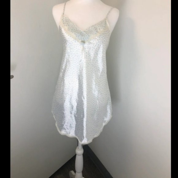 Vintage 1980s Christian Dior Polka Dot Slip Fits Sz XS - Picture 1 of 7